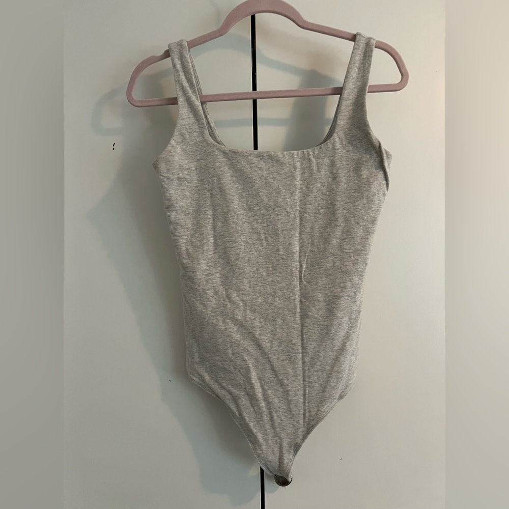 Abercrombie & Fitch Light Gray Soft Bodysuit